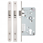 Heavy Duty Architectural DIN Euro Night Latch Case (DDA) – Antimicrobial Satin Stainless Steel