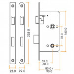 Antimicrobial Eco-Friendly Heavy Duty Architectural DIN Bathroom Lock Case (DDA)