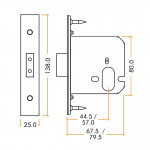 Heavy Duty Oval Dead Lock Case – Antimicrobial Satin Stainless Steel