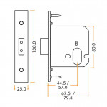 Antimicrobial Eco-Friendly Heavy Duty Oval Dead Lock Case