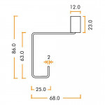 Buffered Hat & Coat Hook – Antimicrobial Satin Stainless Steel