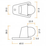 Antimicrobial Eco-Friendly Heavy Duty Floor Mounted Door Stop