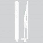 904 x 20mm flush bolt – Self-Sanitising Antimicrobial Matt White