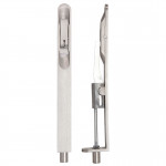 Lever Action Flush Bolts Complete With Flat Keep Plate – Radius End – Antimicrobial Satin Stainless Steel