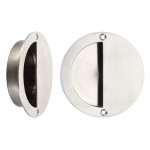 Antimicrobial 'Half Moon' Flush Pull Handles – 90mm Ø 