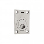 Antimicrobial ‘Rectangular’ Flush Ring Pull Handles for Cupboard and Wardrobe Doors, etc.