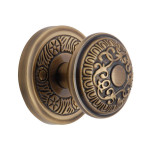 M Marcus Heritage Brass Aydon Design Mortice Knob on Rose