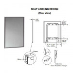 B-1658 Series Standard Size Tempered Glass Channel Frame Mirror