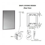 Bobrick B-1658 Series Standard Size Tempered Glass Channel Frame Mirror