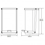 Bobrick B-221216 Pedal-Operated Waste Bin – 45.4L Capacity