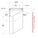 Bobrick B-268 ClassicSeries® Surface-Mounted Corner Waste Bin – 50.7L Capacity