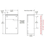 Bobrick B-277 ConturaSeries® Surface-Mounted Waste Bin with LinerMate® – 48.3L Capacity