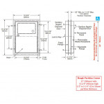 Bobrick B-354 ClassicSeries® Partition-Mounted Sanitary Napkin Disposal