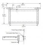 Bobrick B-683x24 Surface-Mounted Toiletry Shelf