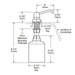 B-822 Series Manual Liquid Counter-Mounted Soap Dispensers