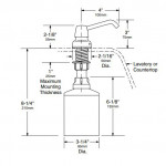 Bobrick B-822 Series Manual Liquid Counter-Mounted Soap Dispensers