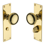 M Marcus Heritage Brass Balmoral Design Mortice Knob on Plate Polished Brass