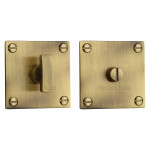 M Marcus Heritage Brass Square Low profile Thumbturn & Emergency Release 54 x 54mm