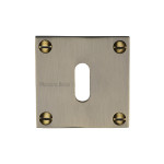 M Marcus Heritage Brass Square Standard Keyhole Escutcheon 54 x 54mm