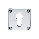 M Marcus Heritage Brass Square Euro Profile Cylinder Escutcheon 54 x 54mm