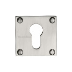 M Marcus Heritage Brass Square Euro Profile Cylinder Escutcheon 54 x 54mm