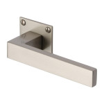 M Marcus Heritage Brass Delta BH Design Door Handle Lever Latch on Square Rose