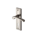 M Marcus Project Hardware Boston Design Door Handle on Plate Satin Nickel Plate