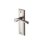 M Marcus Project Hardware Boston Design Door Handle on Plate Satin Nickel Plate