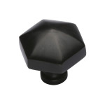 M Marcus Heritage Brass Hexagon Design Cupboard Knob 32mm 