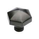 M Marcus Heritage Brass Hexagon Design Cupboard Knob 32mm 