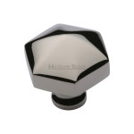 M Marcus Heritage Brass Hexagon Design Cupboard Knob 32mm 