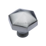 M Marcus Heritage Brass Hexagon Design Cupboard Knob 32mm 