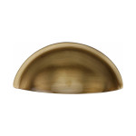 M Marcus Heritage Brass Half Moon Cabinet Drawer Pull 57mm centre to centre