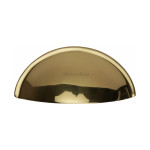 M Marcus Heritage Brass Half Moon Cabinet Drawer Pull 57mm centre to centre