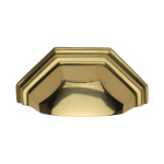 M Marcus Heritage Brass Deco Design Cabinet Drawer Pull 89mm centre to centre