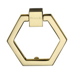 M Marcus Heritage Brass Hexagon Drop Down Cabinet Handle - 51 x 60mm