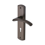 M Marcus Heritage Brass Centaur Design Door Handle on Plate Matt Bronze