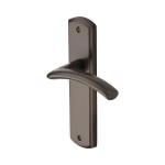 M Marcus Heritage Brass Centaur Design Door Handle on Plate Matt Bronze