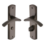 M Marcus Heritage Brass Centaur Design Door Handle on Plate Matt Bronze