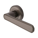 M Marcus Heritage Brass Century Design Door Handle Lever Latch on Round Rose