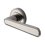 M Marcus Heritage Brass Century Design Door Handle Lever Latch on Round Rose