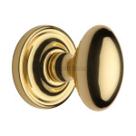 M Marcus Heritage Brass Chelsea Design Mortice Knob on Rose