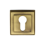 M Marcus Heritage Brass Square Euro Profile Cylinder Escutcheon 54 x 54mm