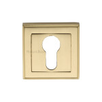 M Marcus Heritage Brass Square Euro Profile Cylinder Escutcheon 54 x 54mm