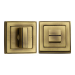 M Marcus Heritage Brass Square Thumbturn & Emergency Release with stepped edge 54 x 54mm
