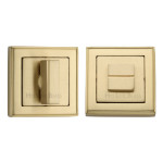 M Marcus Heritage Brass Square Thumbturn & Emergency Release with stepped edge 54 x 54mm