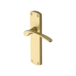 M Marcus Heritage Brass Diplomat Design Door Handle on Plate Satin Brass