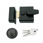 Narrow Stile Non-Deadlocking Rim Night Latch Suitable for Left and Right Handed Doors Opening Inwards – 40mm backset