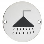 Shower symbol sign – Stainless Steel