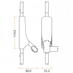 Double Door Panic Bolt Combination Set – Satin Stainless Steel Effect